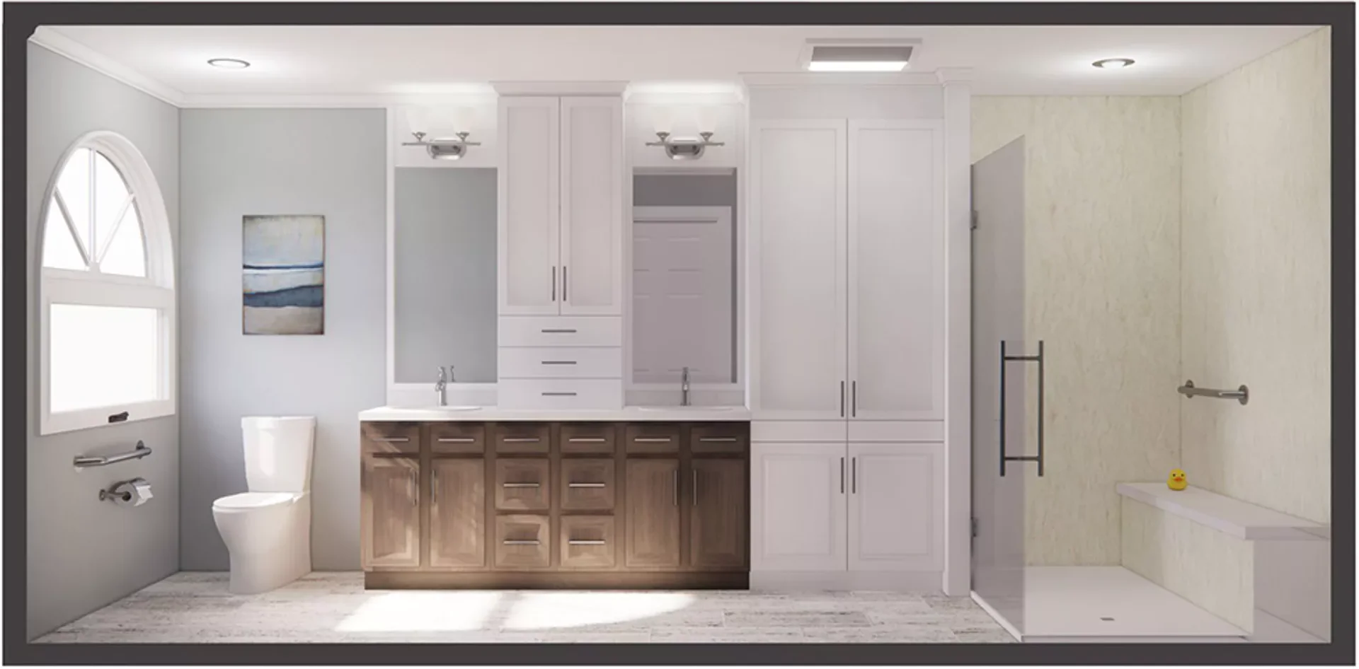 Elegante Rendering 3d Di Un Bagno Contemporaneo Con Doccia Separata E Zone  Asciutte Specchio Lavabo Ed Eleganti Accessori Da Bagno, Bagno Di Lusso,  Progettazione Del Bagno, Bagno Moderno Immagine di sfondo per