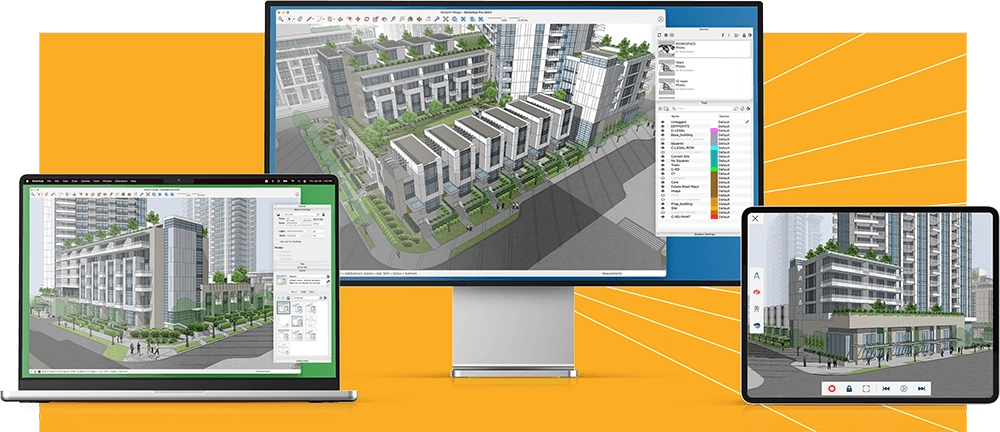 Occlusione ambientale per la visualizzazione in SketchUp 2024.